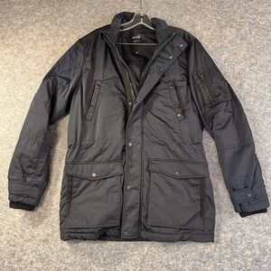 Oodji Man Winter Coat Jacket Men's‎ Medium 182 Blue Insulated Pockets Mid Length